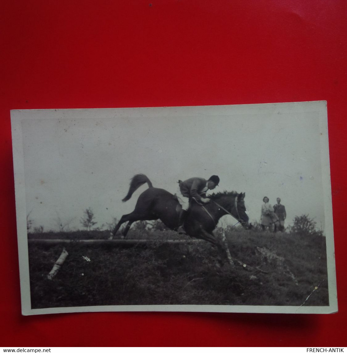 CARTE PHOTO  LIEU A IDENTIFIER CLAIRFEUILLE SPORT SAUT A CHEVAL EQUITATION 1947 - Horse Show