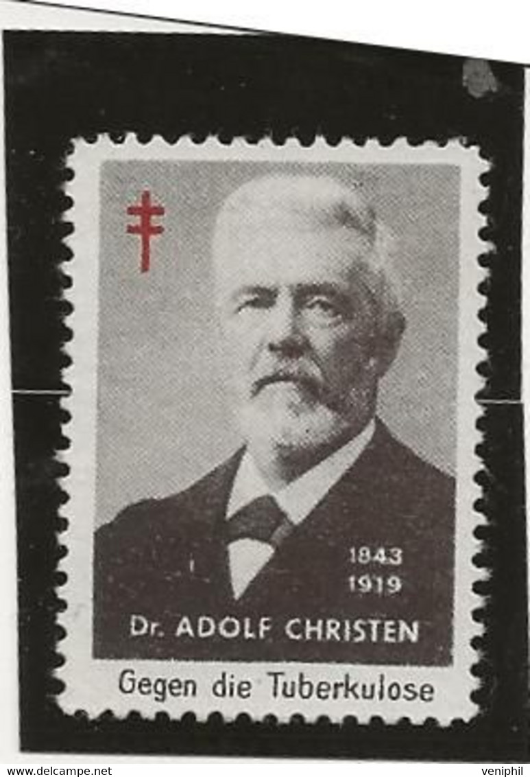 VIGNETTE -ALLEMAGNE- DR ADOLF CHRISTEN 1843-1919 - Andere & Zonder Classificatie