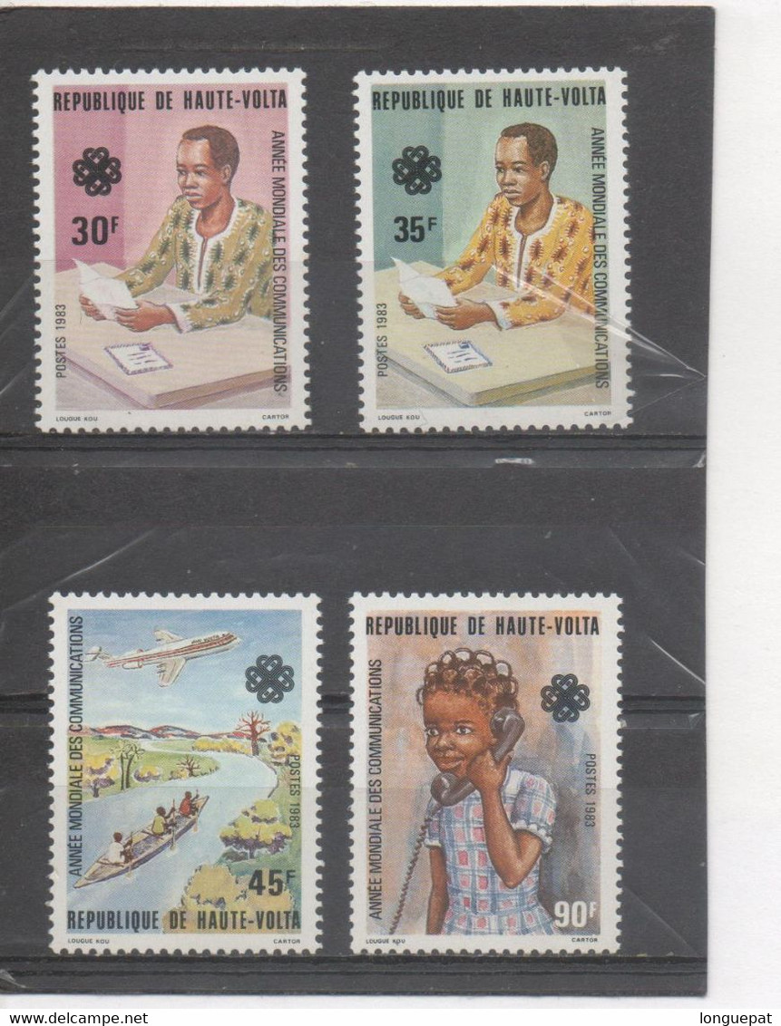 HAUTE-VOLTA  - Communications : Année Mondiale - Courrier Postal, Transports, Téléphone - Personnages - - Upper Volta (1958-1984)