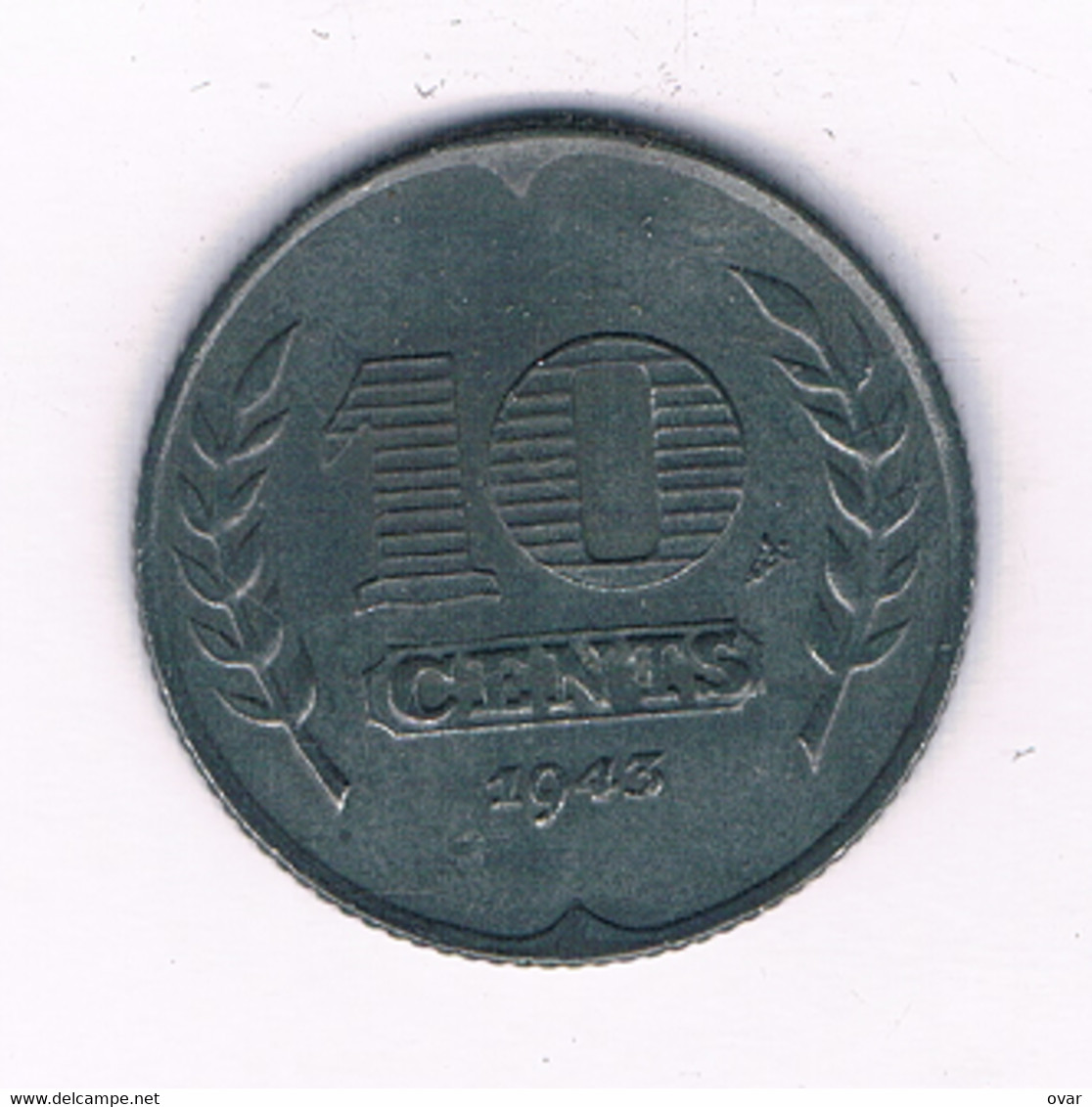 10 CENTS 1943 NEDERLAND /7638/ - 10 Cent