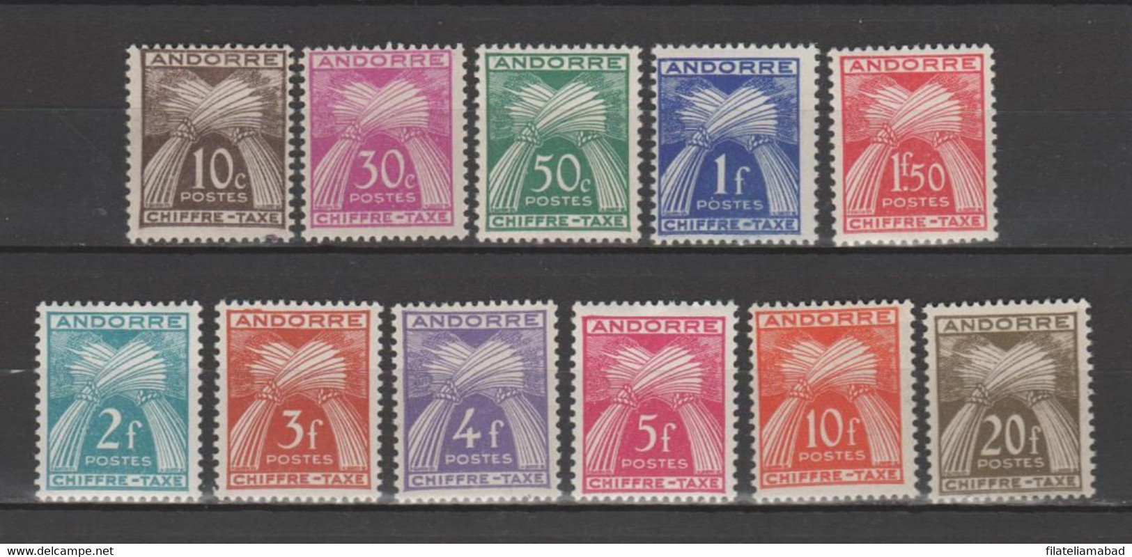 ANDORRA SELLOS DE TAXA Nº 21T/31T SIN CHARNELA  (K.3.B) - Unused Stamps