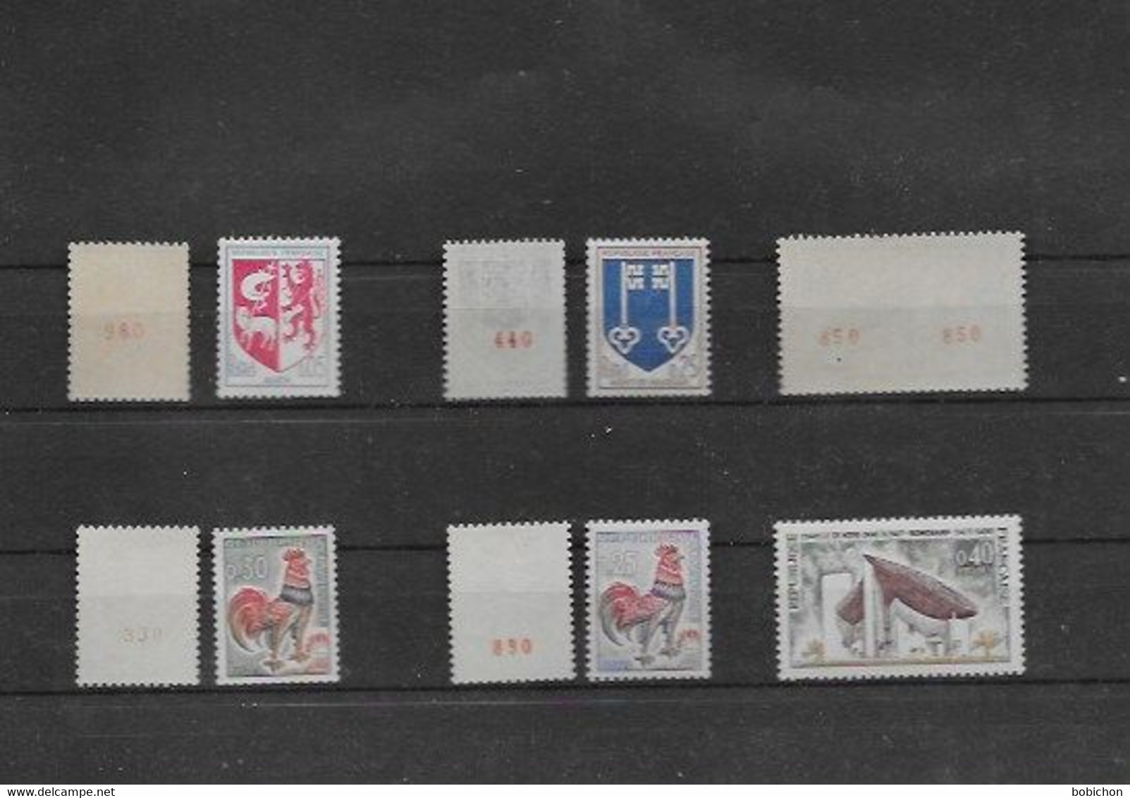 Lot 5 Timbres Neufs**de Roulette Avec Numéro Rouge - Coil Stamps