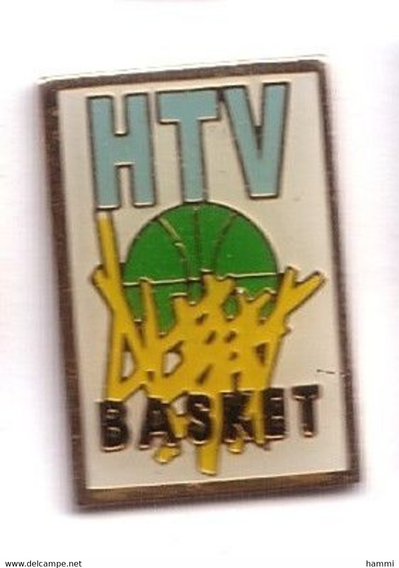 SP302 Pin's Basket Basketball HTV Basket  Toulon Hyères Var Achat Immédiat - Basketball