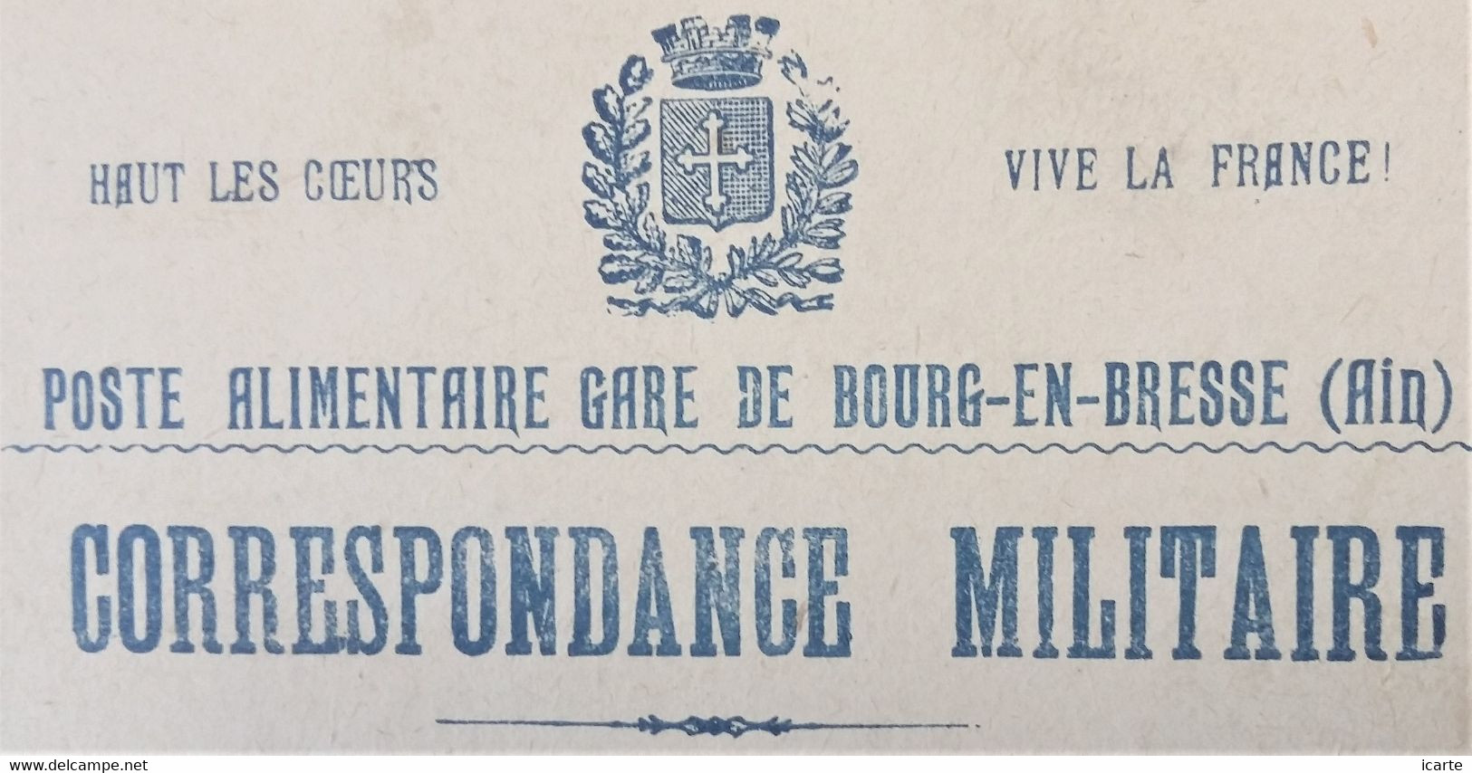 Carte De Franchise Militaire Illustrée JEANNE D'ARC POSTE ALIMENTAIRE GARE DE BOURG-EN-BRESSE 1915 - Briefe U. Dokumente