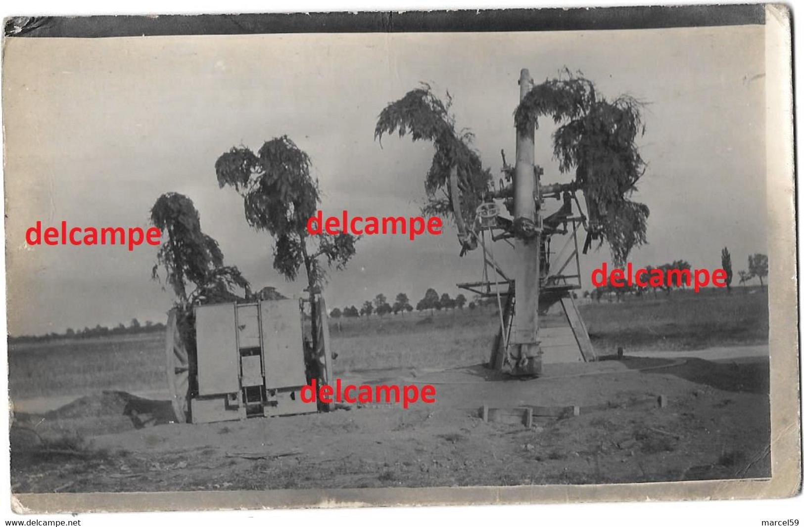 Orginal Photo Anti Aircraft Canon Belge Belgisch Luchtafweer Kanon At The Front Of The Yser - 1914-18