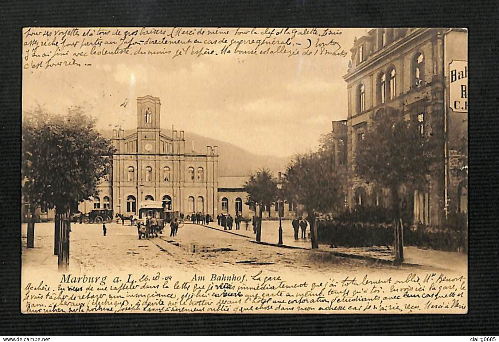 ALLEMAGNE - MARBURG A. L. - Am Bahnhof - 1904 - RARE - Marburg