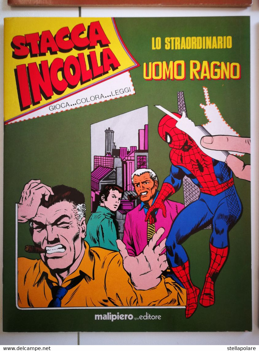 L'UOMO RAGNO - ORIGINALE 1979 LOTTO DI 4 ALBUM NUOVI STACCA INCOLLA MALIPIERO EDITORE - Super Héros