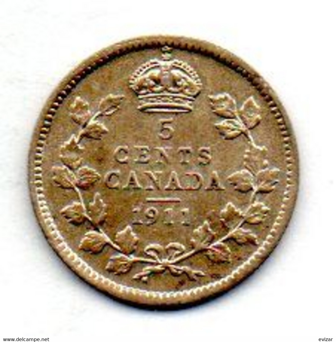 CANADA, 5 Cents, Silver, Year 1911, KM #16 - Canada