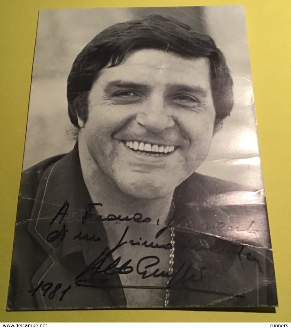 GIUFFRÈ Aldo In Foto  E Carlo Sul Retro,autografi Del 1981 - Altri & Non Classificati