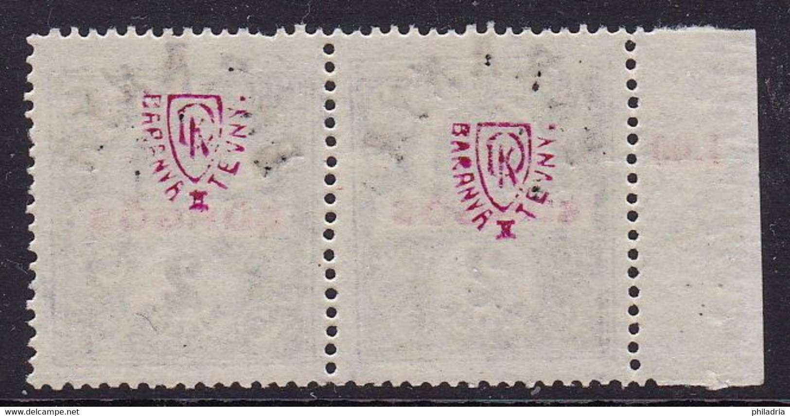 Baranya, 1919, 2 Fil, Express Stamp, Pair, New Value Overprint Missing !, MNH, Very Good Quality - Baranya