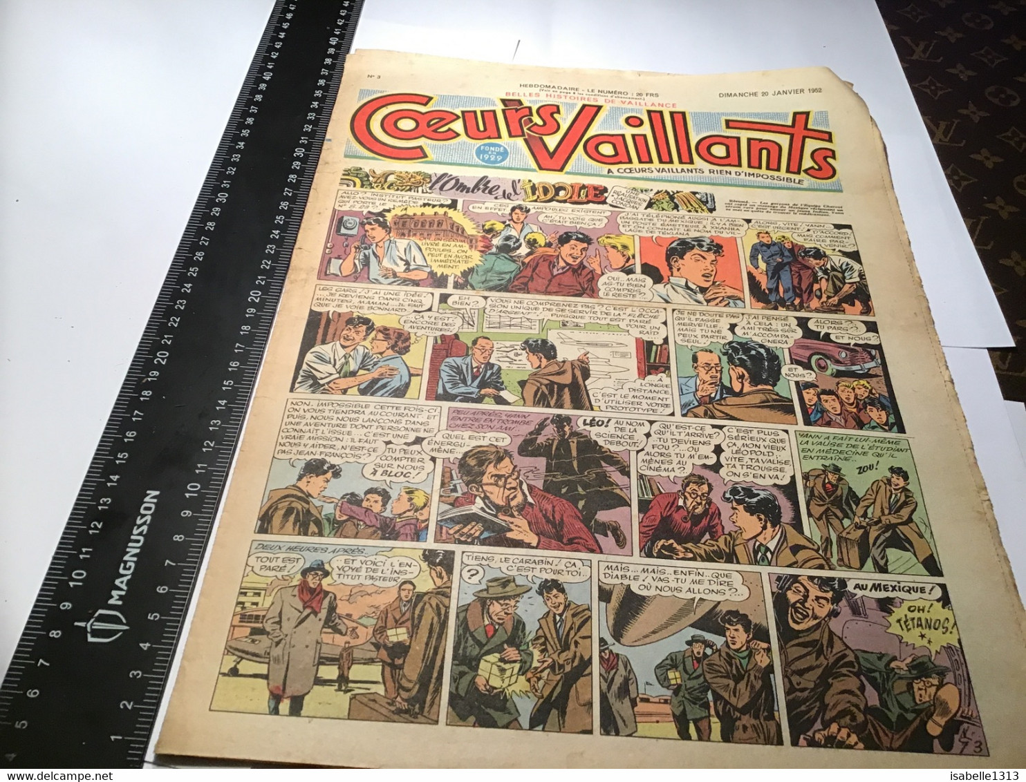 Cœurs  Vaillants  1952 L’ombre De L’idole  Numéro 3 - Vaillant