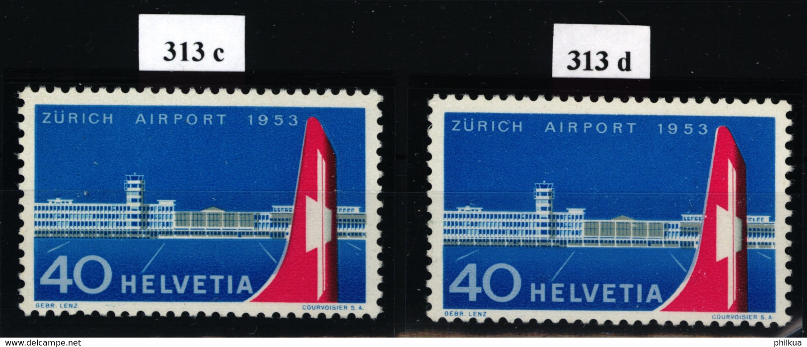 313 Serie Mit Farbnuancen - Postfrisch/**/MNH - Varietà