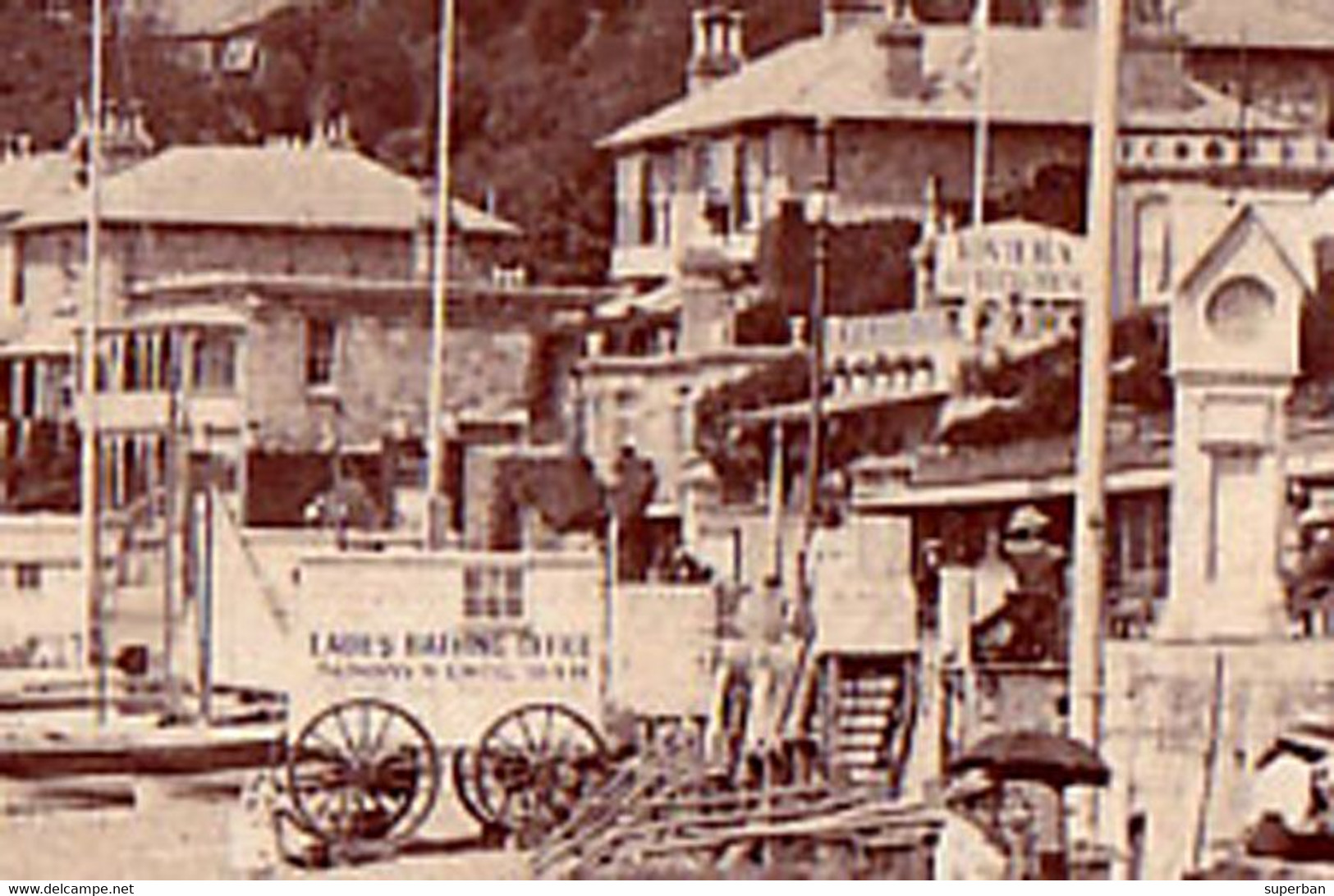 ISLE Of WIGHT : VENTNOR - LADIES BATHING OFFICE / RIVIERA BOARDING HOUSE - CARTE VRAIE PHOTO / REAL PHOTO ~ 1910 (af589) - Ventnor