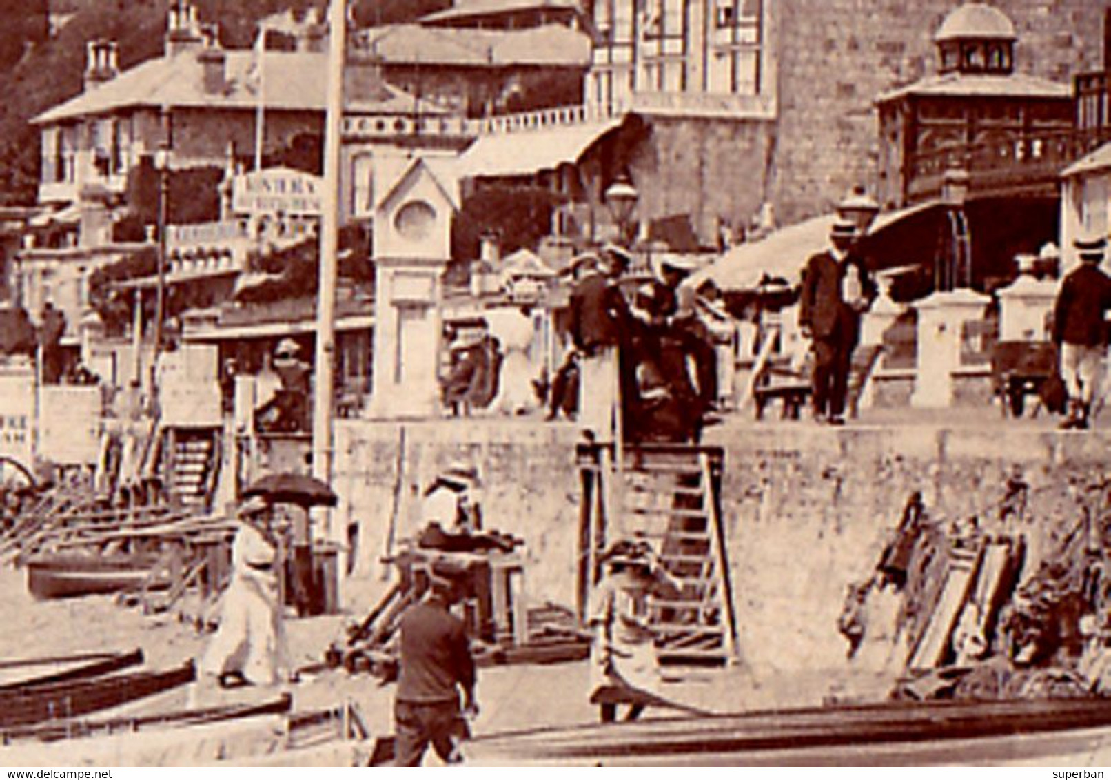 ISLE Of WIGHT : VENTNOR - LADIES BATHING OFFICE / RIVIERA BOARDING HOUSE - CARTE VRAIE PHOTO / REAL PHOTO ~ 1910 (af589) - Ventnor