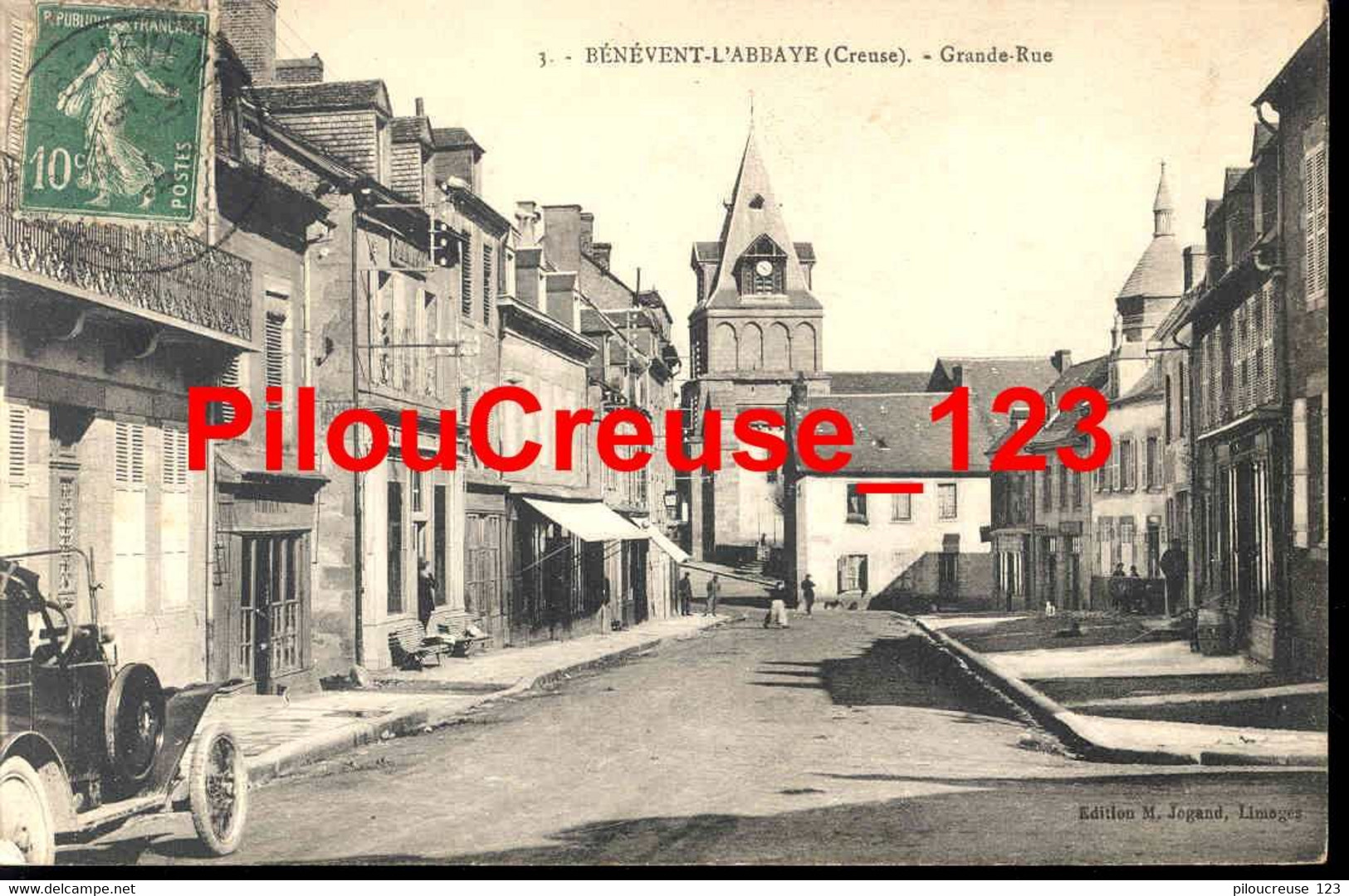 23 Creuse - BENEVENT L'ABBAYE - " Grande Rue " - Automobile - Benevent L'Abbaye