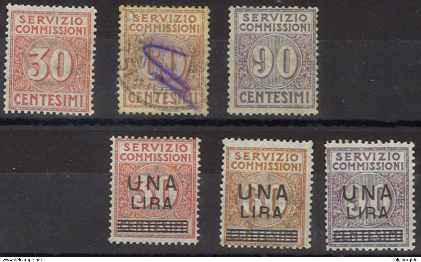 1913 ITALIA REGNO - Servizio Commissioni - N. 1/6 (732) - Mint/hinged