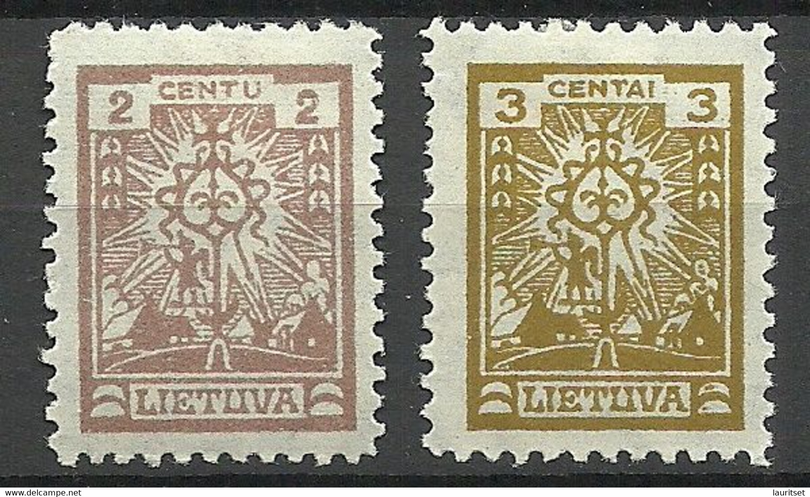 LITAUEN Lithuania 1923 Michel 209 - 210 * - Lithuania