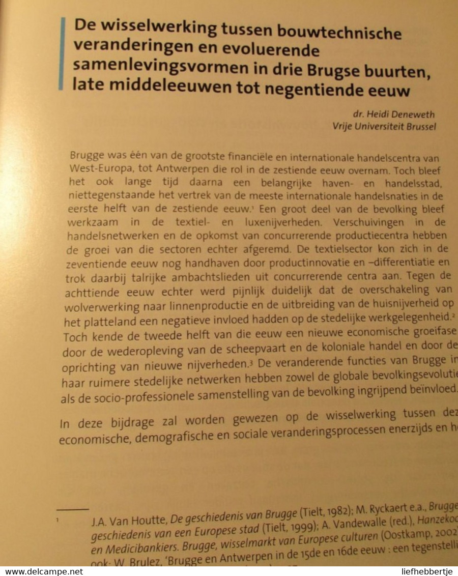 Huizenonderzoek En Stadsgeschiedenis - Brugge  -  2008 - Gent - Geschichte