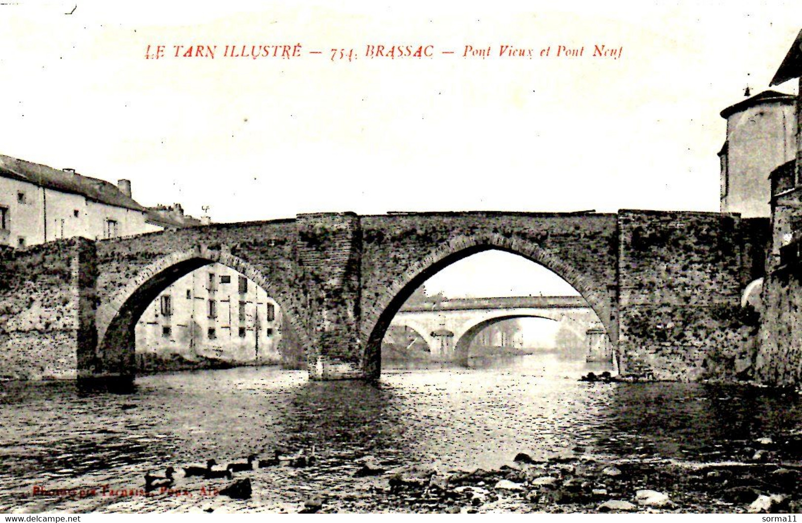 CPA BRASSAC 81 Pont Vieux Et Pont Neuf - Brassac