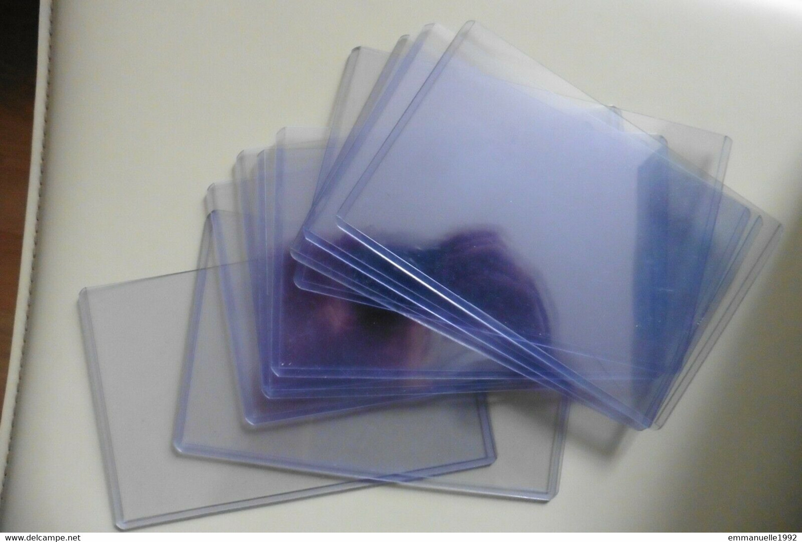 Lot De 10 Pochettes étuis Rigides Protection Pour Photos Cartes De Visite Longueur 15 Cm - Card Sleeves - Zubehör & Material