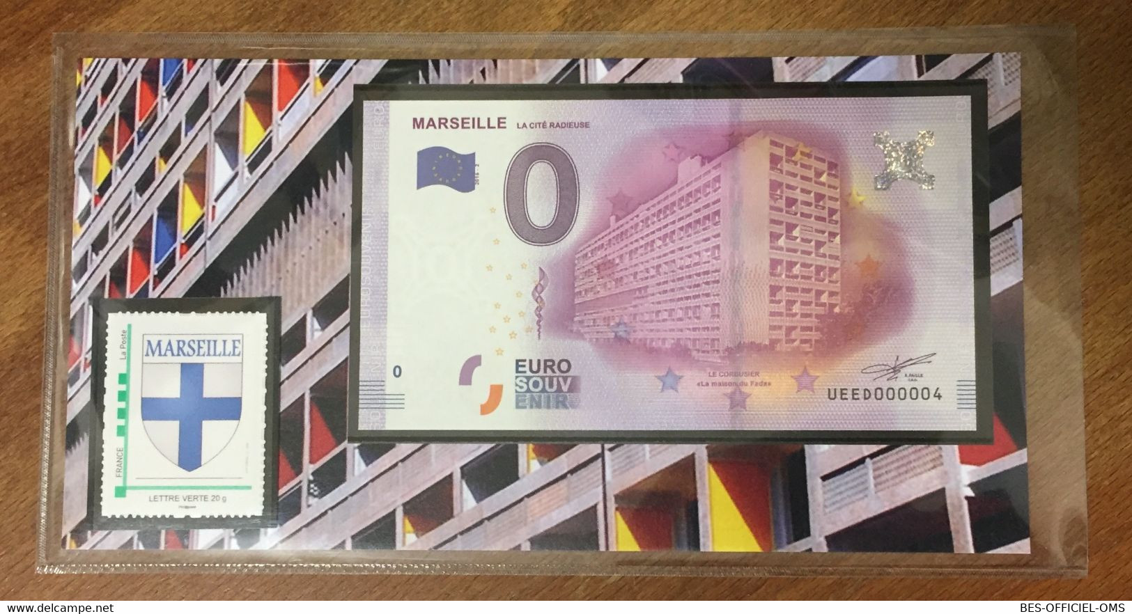 13 MARSEILLE LA CITÉ RADIEUSE 2016 AVEC ENCART N°4 BILLET 0 EURO SOUVENIR ZERO 0 EURO SCHEIN PAPER MONEY BANKNOTE - Pruebas Privadas