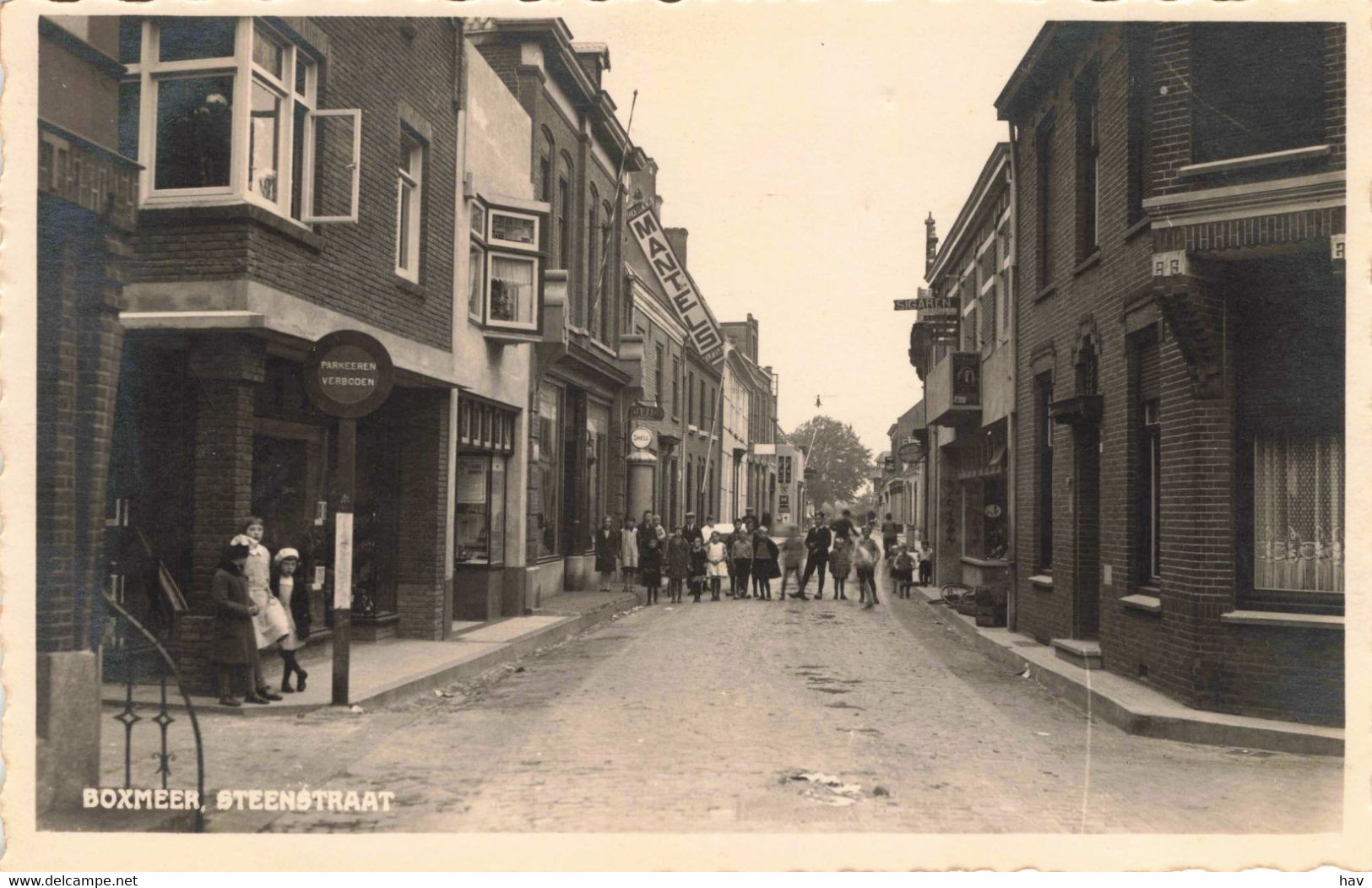 Boxmeer Steenstraat Winkels Benzinepomp Fotokaart 76 - Boxmeer