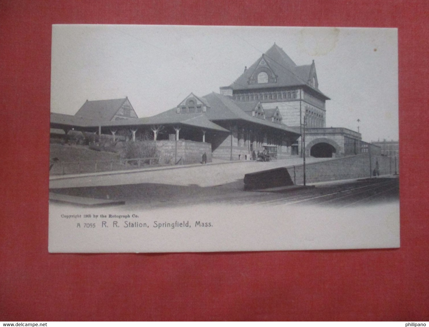 Rotograph R.R. Station Massachusetts > Springfield   Ref  4395 - Springfield