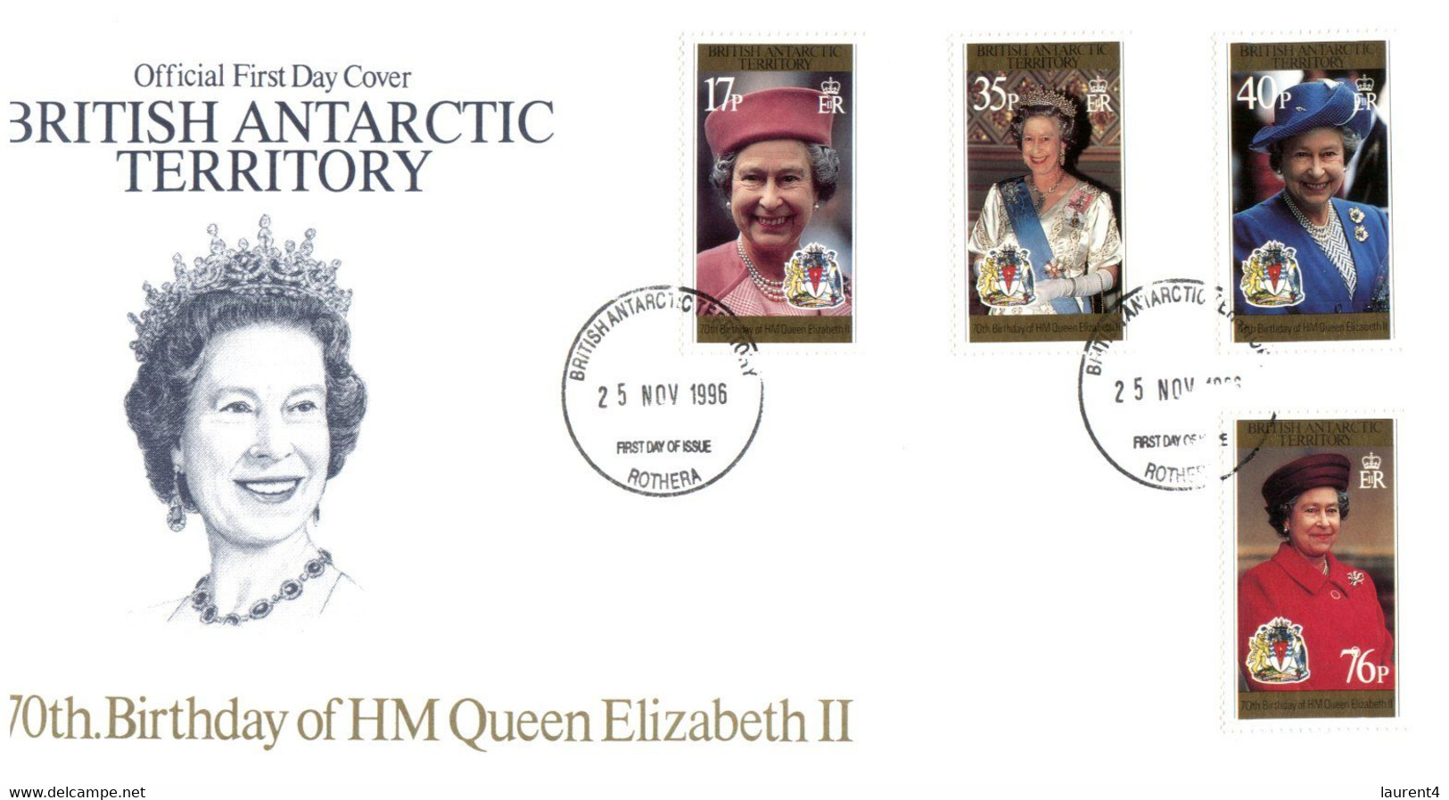 (P 34) British Antarctic Territory - 70th Birthday Of Queen Elizabeth - FDC