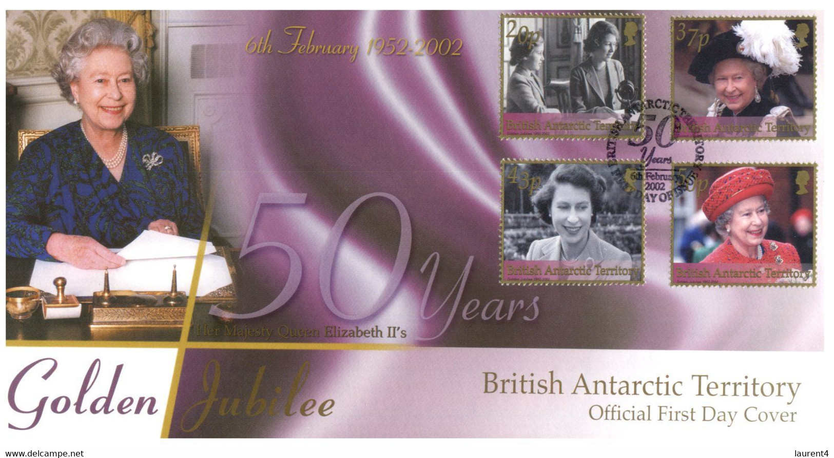 (P 34) British Antarctic Territory - Queen Elizabeth Golden Jubilee - FDC