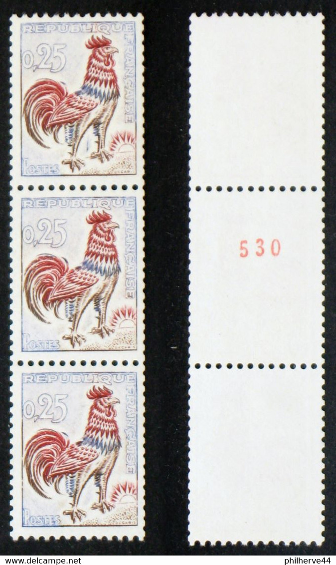 N° 1331b 25c COQ Neuf N** N° Rouge Cote 80€ - 1962-1965 Hahn (Decaris)