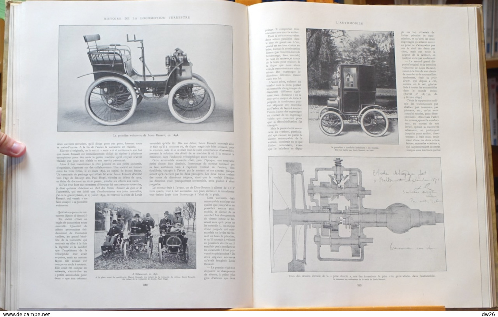 Histoire de la Locomotion Terrestre naturelle et Mécanique (Voiture, Cycle, Automobile) Edition L'Illustration 1935