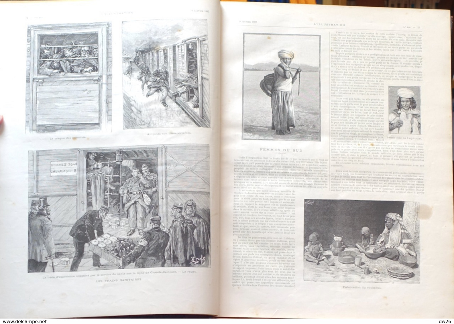 Livre Relié - Recueil De Revues: 1 L'Illustration 1892 (Tome XCIX) De Janvier à Juin - Magazines - Before 1900