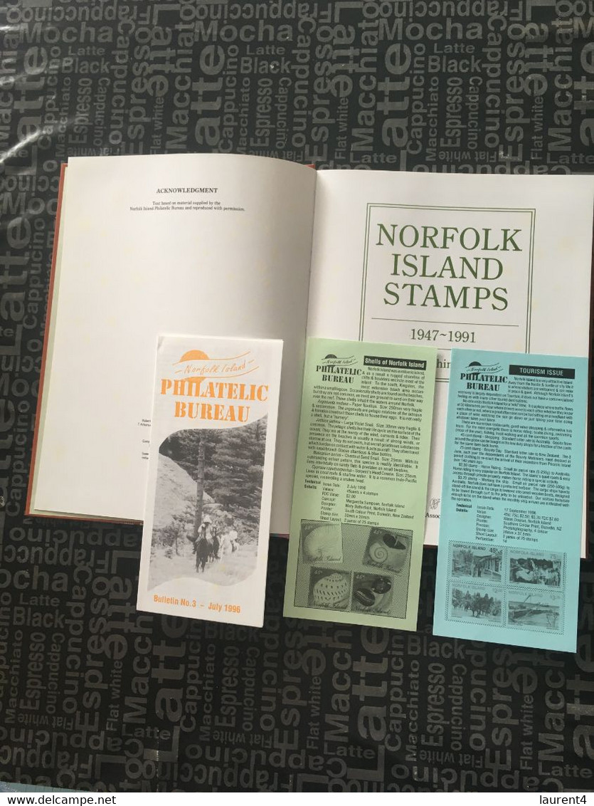 (Book) Norfolk Island Stamps 1947 To 1991 (90 Pages) 650 G - 29x23 Cm - Philatélie Et Histoire Postale