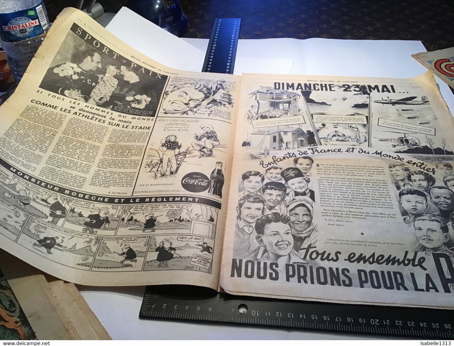 Coeurs Vaillants 1954  La Dette Du  Sioux Numéro 21 - Vaillant