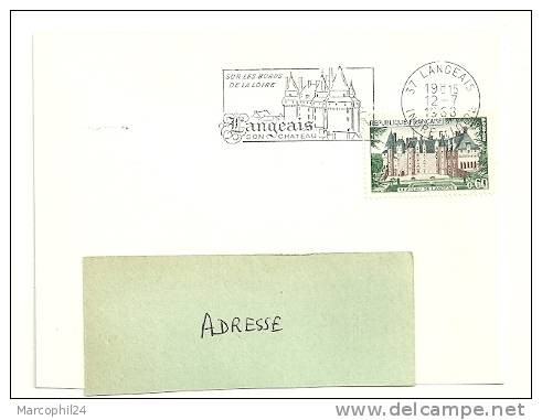 INDRE & LOIRE - Dépt N° 37 = LANGEAIS 1968 = FLAMME Concordante N° 1559 =  SECAP Illustrée ' CHATEAU / Sur Les Bords' - Oblitérations Mécaniques (flammes)