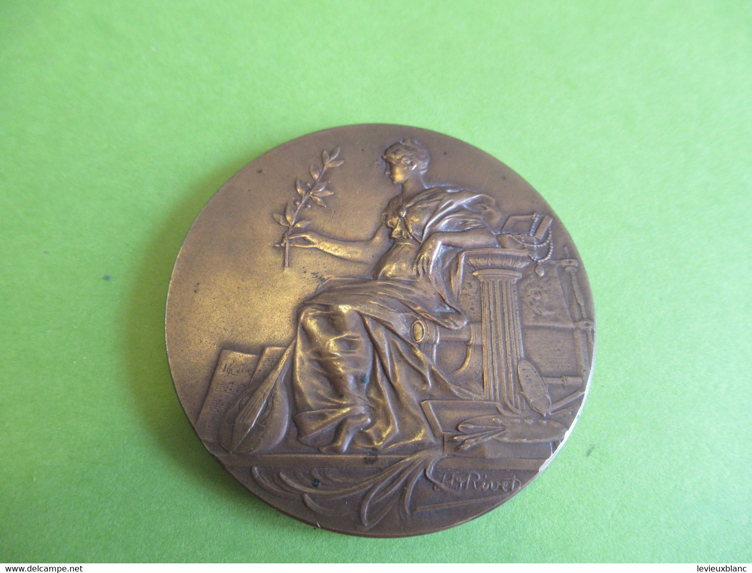 Médaille De Table Avec écrin / Ecole Nationale Des Beaux Arts/ DIJON / Bronze / Adolphe RIVET/Vers 1890-1900    MED388 - Francia