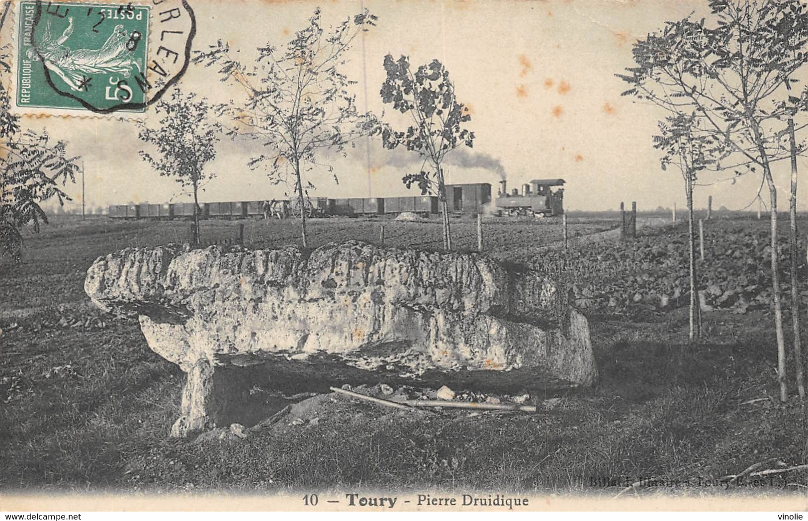 A-20-4158 :  TOURY. EURE ET LOIR. MONUMENT DRUIDIQUE. CHEMIN DE FER. DECAUVILLE ? - Dolmen & Menhirs