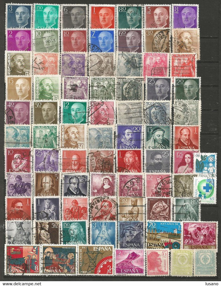 Espagne - Lot De 460 Timbres Oblitérés + Un Carnet Neuf - Quelques 2ème Choix - Collections (sans Albums)