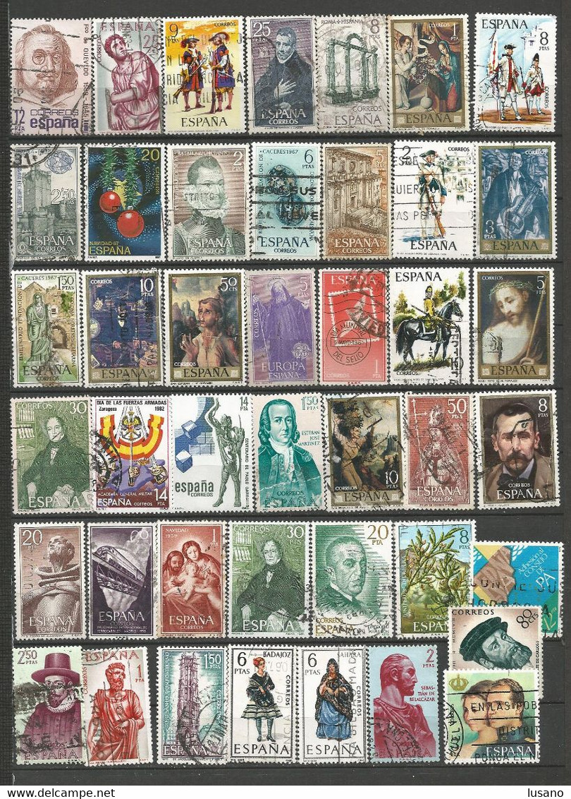 Espagne - Lot De 460 Timbres Oblitérés + Un Carnet Neuf - Quelques 2ème Choix - Collections (sans Albums)