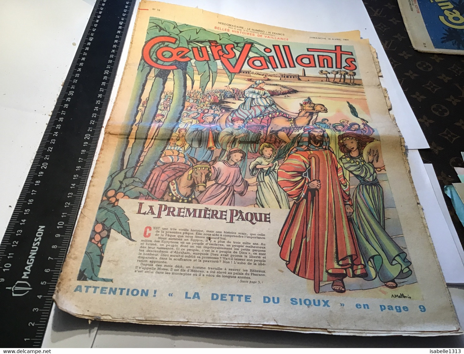 Coeurs Vaillants 1954  Numéro 16 La Première Pâque - Vaillant