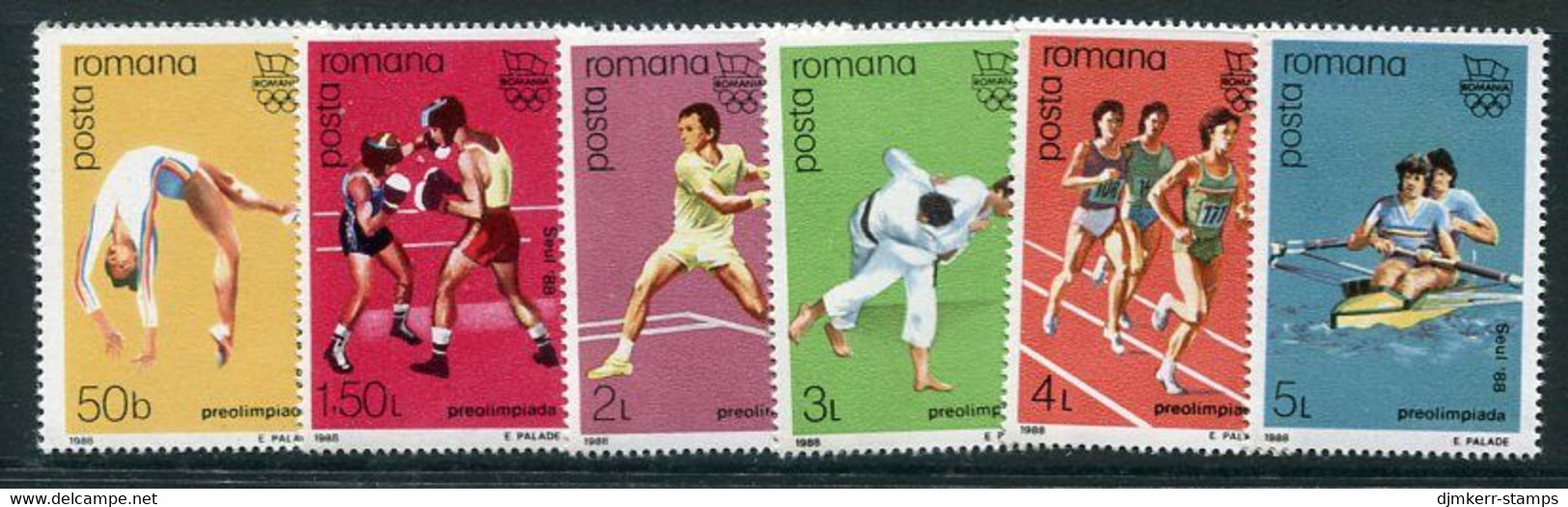 ROMANIA 1988  Olympic Games, Seoul MNH/**.  Michel 4458-63 - Neufs