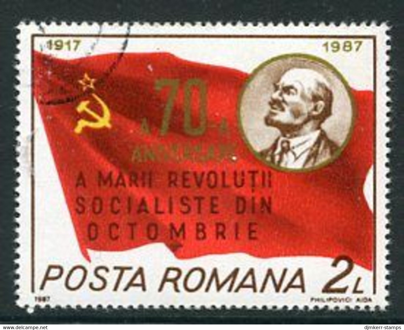 ROMANIA 1987  October Revolution Anniversary Used.  Michel 4417 - Usati