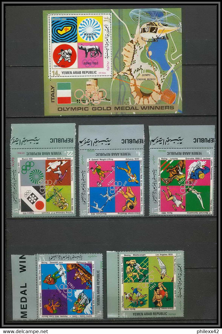 YAR (nord Yemen) - 3601a/ N° 1481 /1484 + Bloc 177 ** MNH Jeux Olympiques (olympic Games) Gold Medalist Italy - Summer 1968: Mexico City