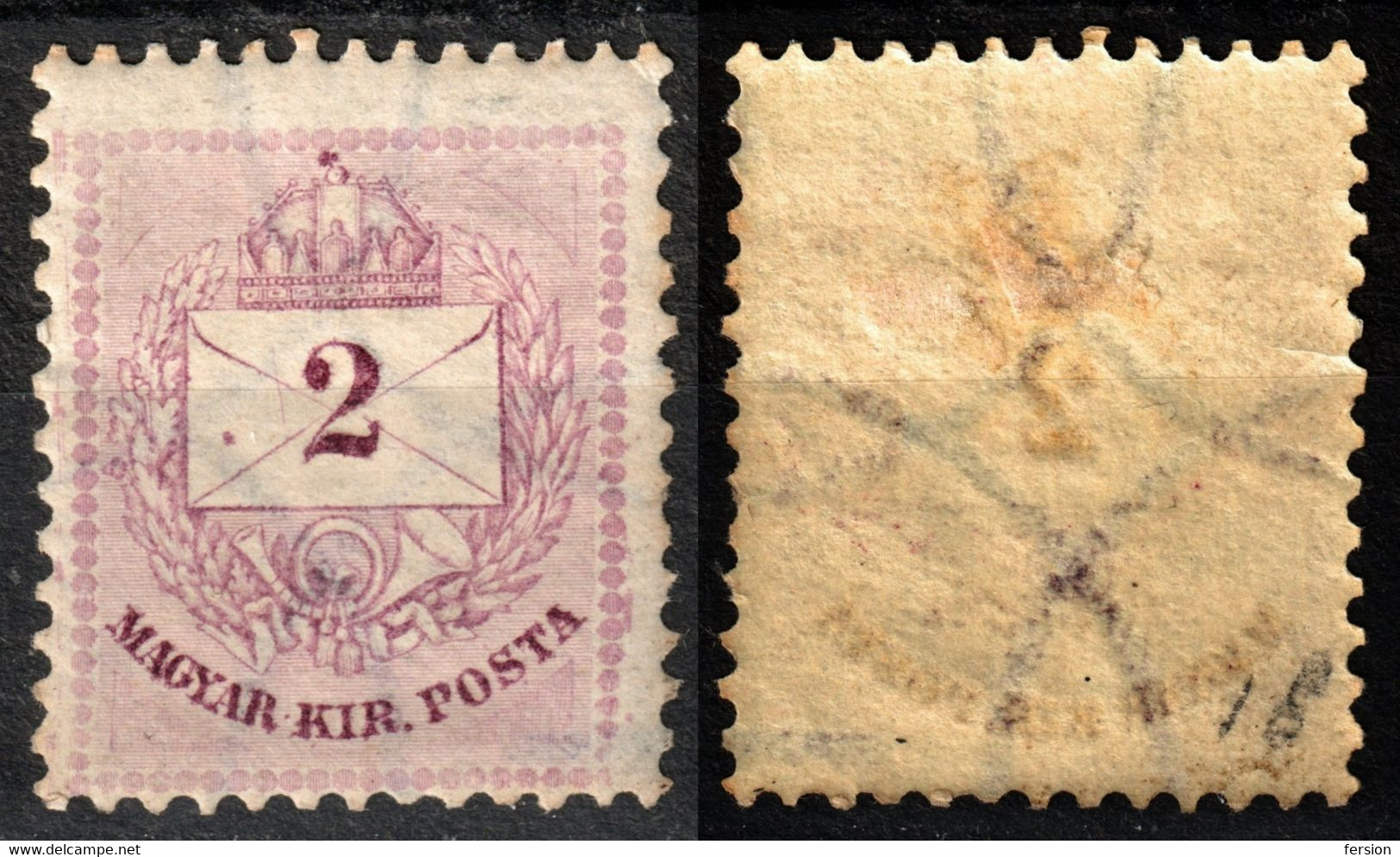 1874 Hungary LETTER ENVELOPE Color  Number Kreuzer Krajcár 2 Kr - MH - Nuovi