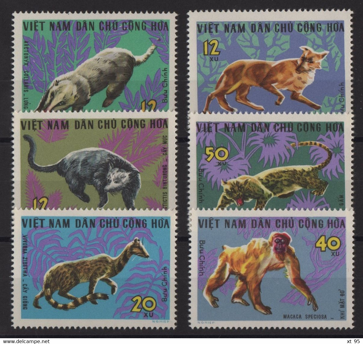 Vietnam Du Nord - N°535 à 540 - Faune Sauvage - Cote 18€ - * Neuf Avec Trace De Charniere - Vietnam