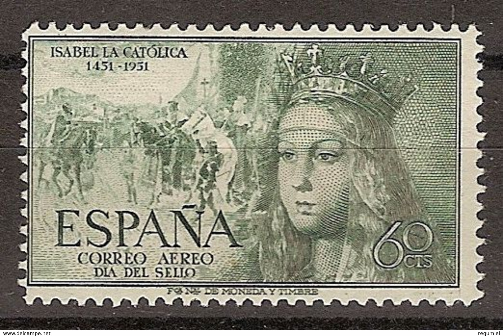 España 1097 ** Isabel. Aéreo. 1951 - Neufs
