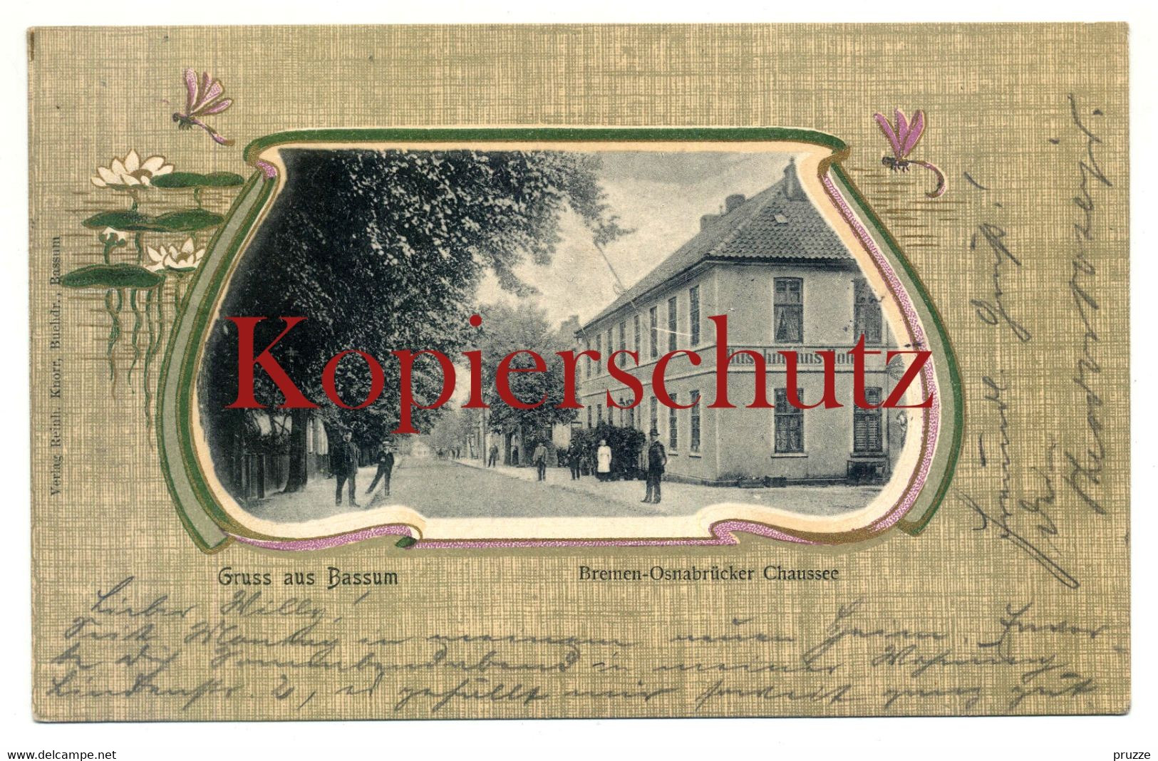 Bassum 1903, LKr. Diepholz, Bremen-Osnabrücker-Chaussee - Nach Osterholz Scharmbeck - Diepholz