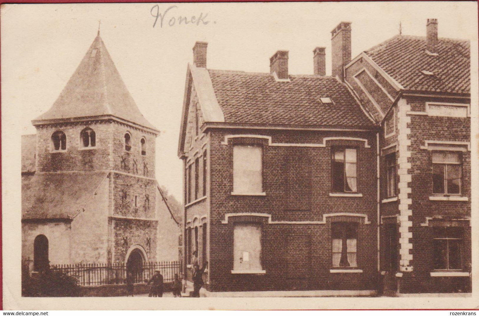 Wonck Wonk Bassenge Bitsingen - L' Eglise Et Al Maison Communale - Bassenge