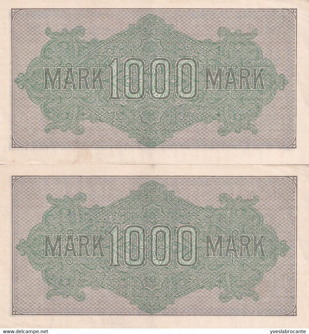 Allemagne - Reichsbanknote - Série De 5 Billets De 1000 Mark Dont Les N° Se Suivent Gd 095785 à 095789 - 1000 Mark