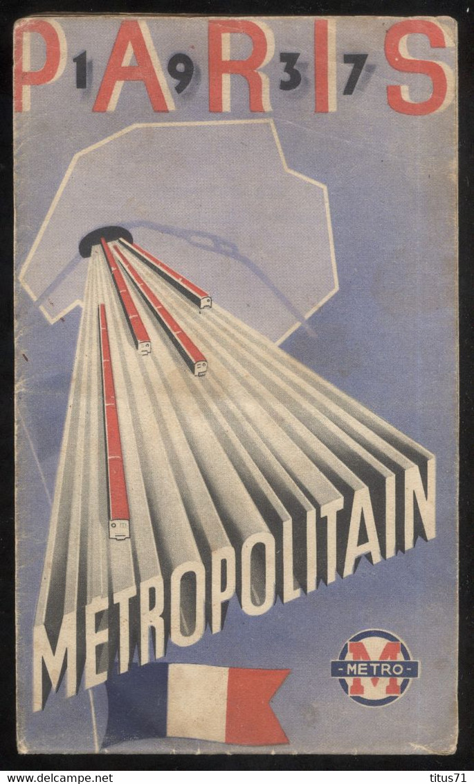 Plan Dépliant Métropolitain Et Exposition De Paris 1937 - Bon état - Europe